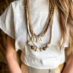 Twine + Twig Cowrie Layer Necklace Set | Tribal Cowrie Collection 9 Twine + Twig Cowrie Layer Necklace Set | Tribal Cowrie Collection