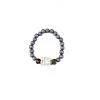Twine + Twig Cowrie Collection Single Stack Bracelet | Gray Tribal