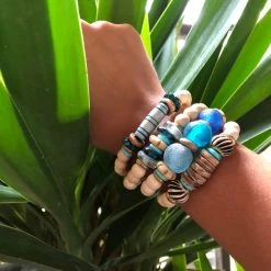 Twine + Twig Tones Collection Trio Stack Bracelet Set | Lagoon