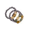 Twine + Twig Neutral Collection Trio Stack Bracelet Set | Gray