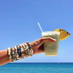 Twine + Twig Cowrie Tribal Stack Bracelet Cowrie Collection