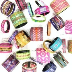 Twine + Twig Woven Thin Bracelet Pink + Pavé Collection