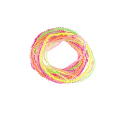 Twine + Twig Thin Seed Bracelet Set | Electric