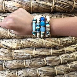 Twine + Twig Tones Collection Trio Stack Bracelet Set | Lagoon