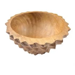 Twine + Twig Cowrie Collection Wooden Bowl