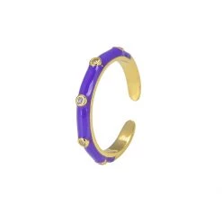 Twine + Twig Teen Collection Enamel Ring | Purple