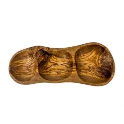 Twine + Twig Olive Wood Snack Tray Table + Bar