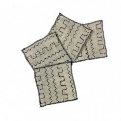 Twine + Twig Cowrie Collection Cocktail Napkin Set | White Tribal