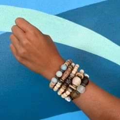 Twine + Twig Sea Glass Collection Trio Stack Bracelet Set | Sea Glass