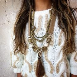 Twine + Twig Tassel Horse Hair Necklace | Ivory 10 Twine + Twig Tassel Horse Hair Necklace | Ivory