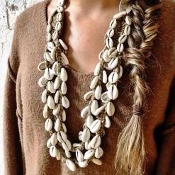 Twine + Twig Cowrie Classic Necklace Cowrie Collection 14 Twine + Twig Cowrie Classic Necklace Cowrie Collection