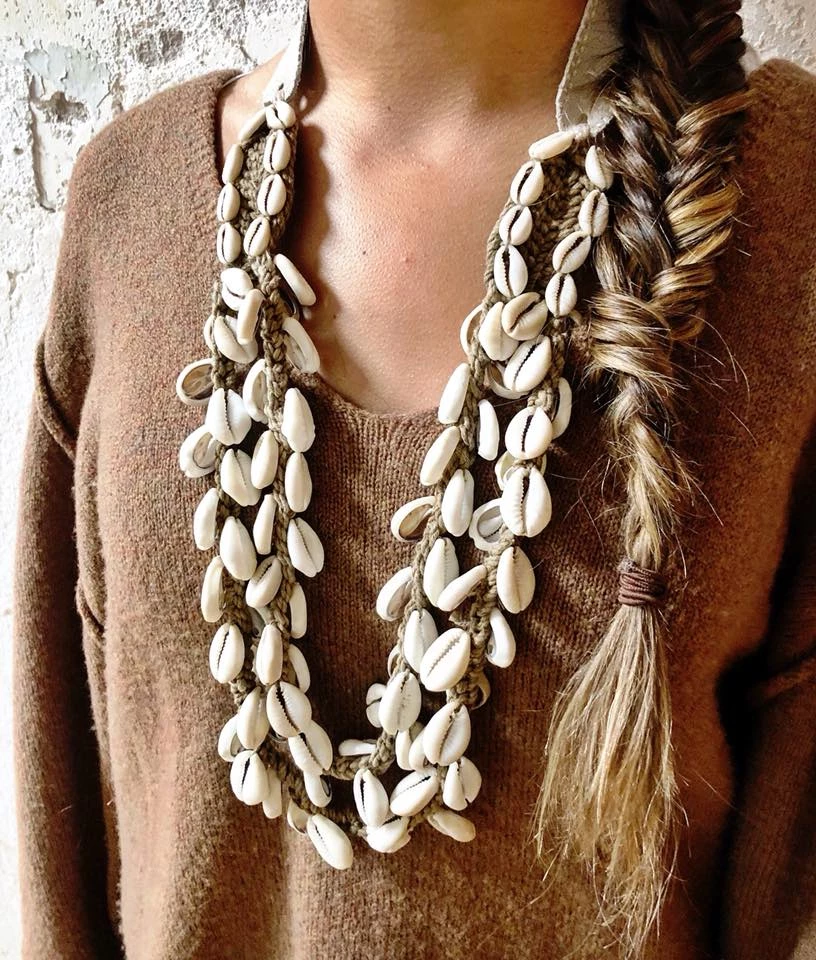 Twine + Twig Cowrie Classic Necklace Cowrie Collection 6 Twine + Twig Cowrie Classic Necklace Cowrie Collection