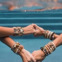 Twine + Twig Trio Stack Bracelet Set | White Tones Collection