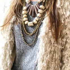 Twine + Twig Necklaces Mixed Metallic Layer Necklace Set