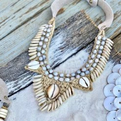 Twine + Twig Cowrie Collar Necklace | Edition 10 Cowrie Collection 14 Twine + Twig Cowrie Collar Necklace | Edition 10 Cowrie Collection