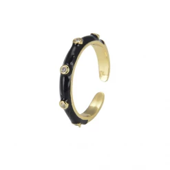 Twine + Twig Enamel Ring | Black Teen Collection