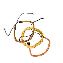 Twine + Twig Bracelets Brown Braided Arm Party | Mens