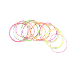 Twine + Twig Thin Seed Bracelet Set | Electric