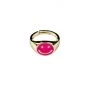 Twine + Twig Smiley Face Ring | Hot Pink
