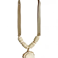 Twine + Twig Antler Slim Burr Necklace | B + W