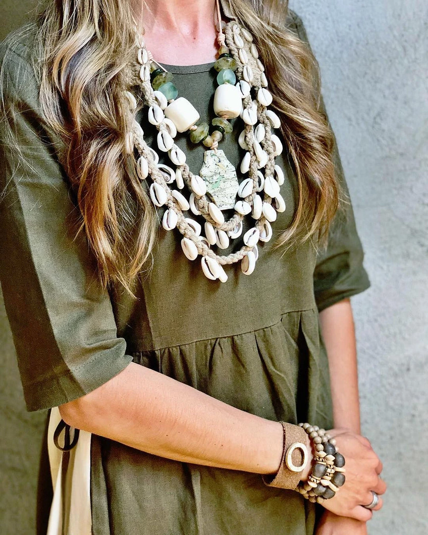 Twine + Twig Cowrie Classic Necklace Cowrie Collection 3 Twine + Twig Cowrie Classic Necklace Cowrie Collection