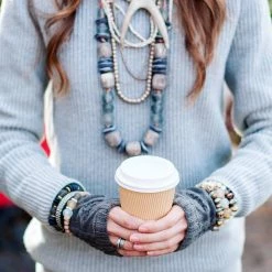 Twine + Twig Metallic Layer Necklace Set Charlotte Football Club