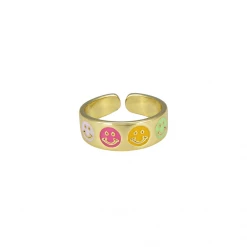 Twine + Twig Smiley Face Ring | Gold 2 Teen Collection