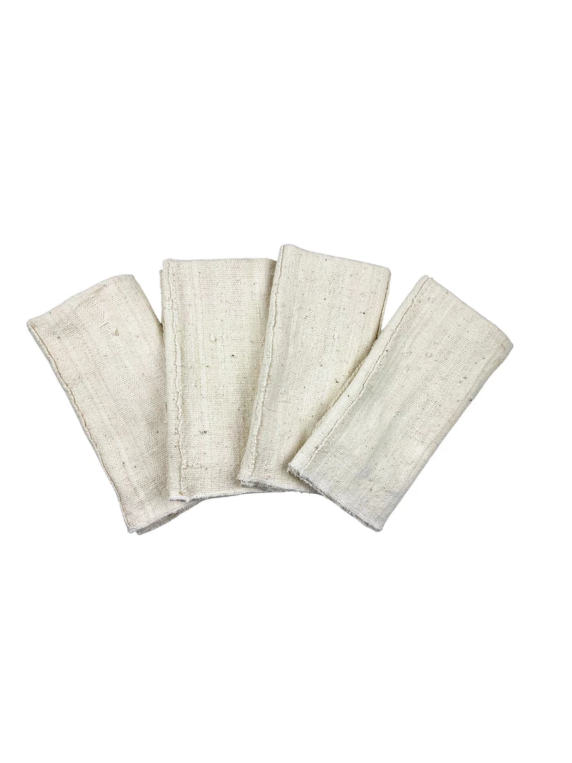 Twine + Twig Dinner Napkin Set | White Cowrie Collection 1 Twine + Twig Dinner Napkin Set | White Cowrie Collection