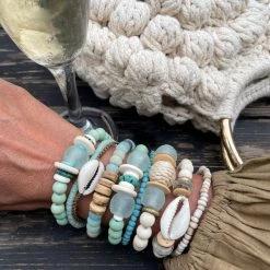 Twine + Twig Trio Stack Bracelet Set | Cowrie Cowrie Collection