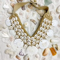 Twine + Twig Sea Glass Collection Cowrie Collar Necklace | Edition 13