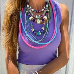 Twine + Twig Tones Collection Layered Classic Necklace | Tie Dye