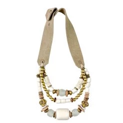 Twine + Twig B+W Collection Layered Classic Necklace | White + Gold