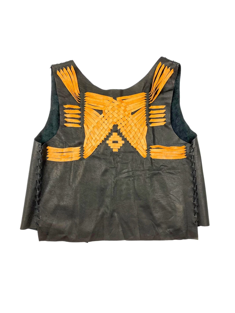 Twine & Twig Apparel Rocio G Woven Vest | Black + Camel 1 Twine & Twig Apparel Rocio G Woven Vest | Black + Camel