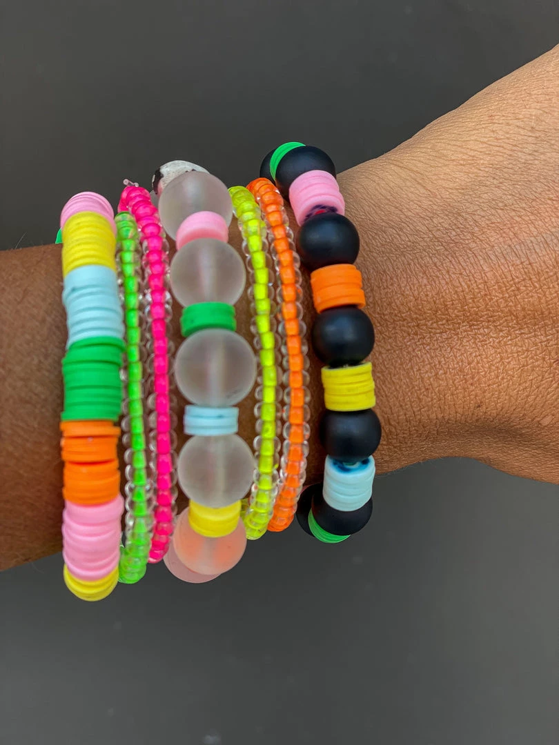 Twine + Twig Simple Seed Bracelet | Electric Green 3 Twine + Twig Simple Seed Bracelet | Electric Green