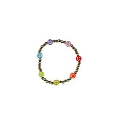 Twine + Twig Gold Smiley Face Bracelet | Multi