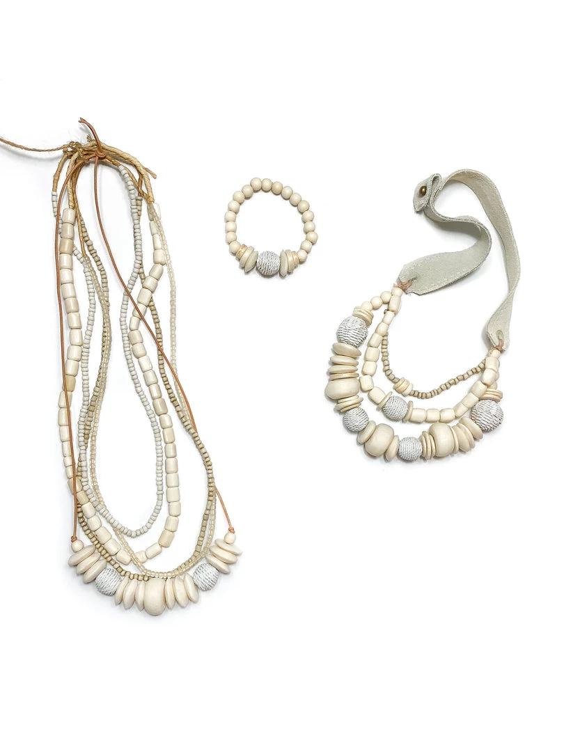 Twine + Twig Layered Classic Necklace | Montauk B+W Collection 6 Twine + Twig Layered Classic Necklace | Montauk B+W Collection