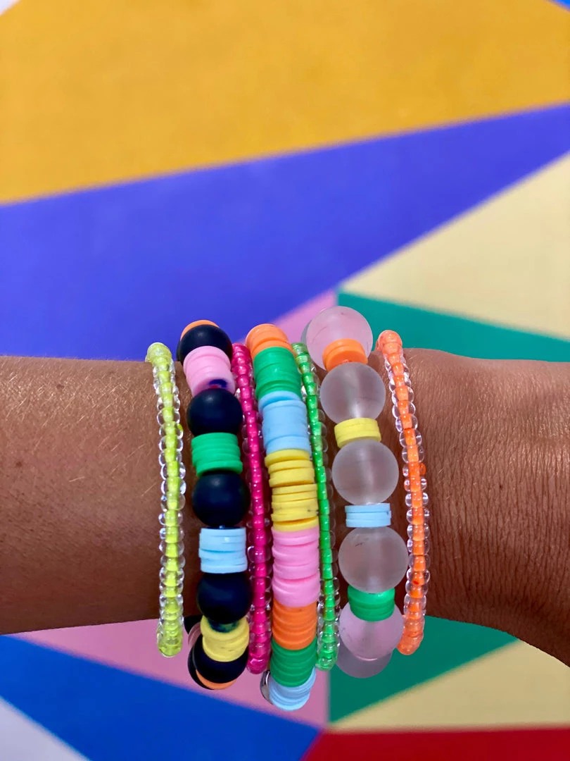 Twine + Twig Simple Seed Bracelet | Electric Green 2 Twine + Twig Simple Seed Bracelet | Electric Green