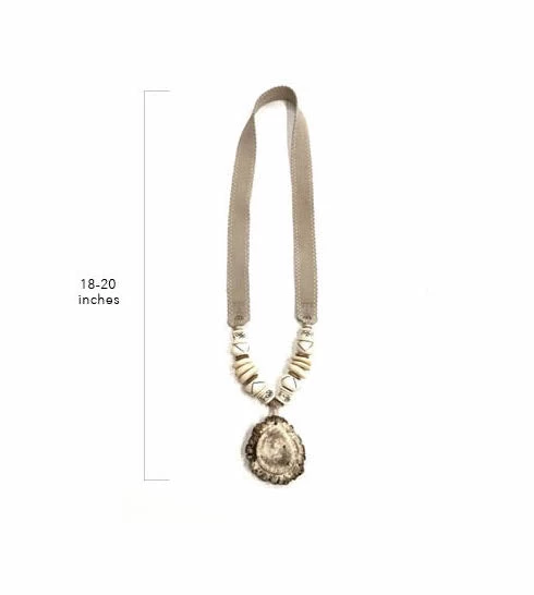 Twine + Twig Antler Burr Necklace | B+ W 7 Twine + Twig Antler Burr Necklace | B+ W