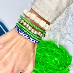 Twine + Twig Fiesta Collection Simple Seed Bracelet | Green