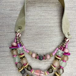 Twine & Twig Layered Classic Necklace | Pink + Pavé Pink + Pavé Collection