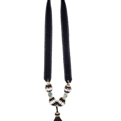 Twine + Twig Neutral Collection Double Tassel Horse Hair Necklace