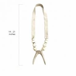 Twine + Twig Neutral Collection Antler Double Tip Necklace | Neutral 9 Twine + Twig Neutral Collection Antler Double Tip Necklace | Neutral
