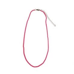 Twine + Twig Box Chain Necklace | Neon Pink Teen Collection