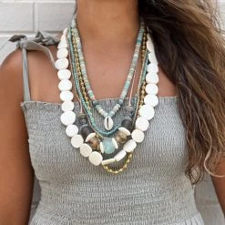 Twine + Twig Sea Glass Collection Tribal Classic Necklace | Sea Glass