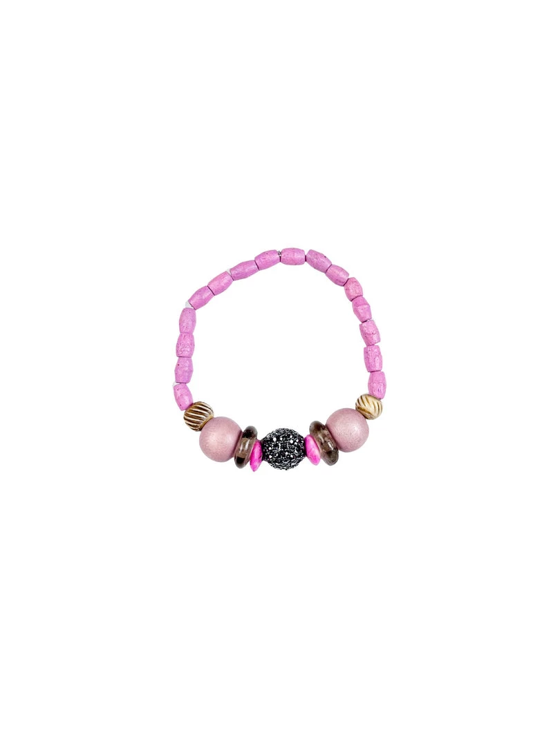 Twine & Twig Tribal Stack Bracelet | Pink + Pavé Pink + Pavé Collection 1 Twine & Twig Tribal Stack Bracelet | Pink + Pavé Pink + Pavé Collection