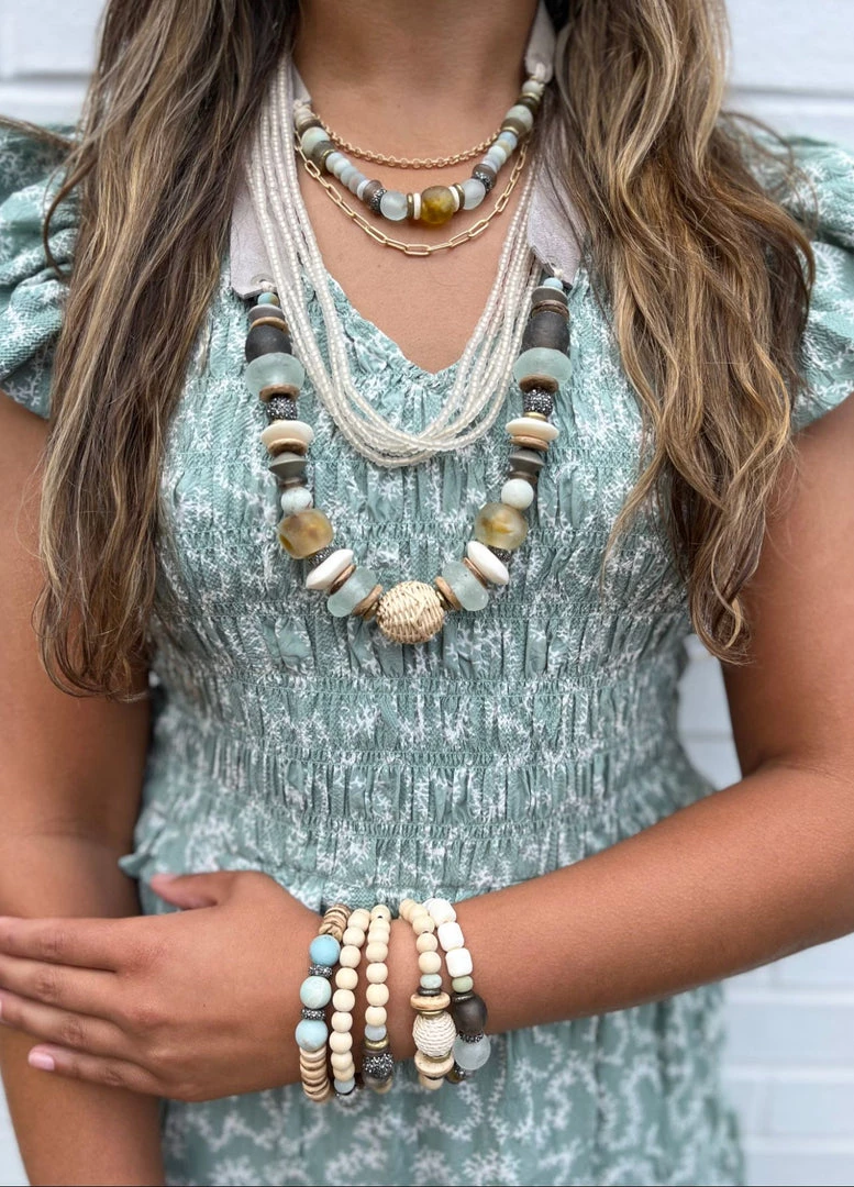 Twine + Twig Sea Glass Collection Slim Chain Necklace | Sea Glass 2 Twine + Twig Sea Glass Collection Slim Chain Necklace | Sea Glass