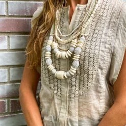 Twine + Twig Montauk Layer Necklace Set B+W Collection 9 Twine + Twig Montauk Layer Necklace Set B+W Collection