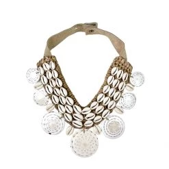 Twine + Twig Sea Glass Collection Cowrie Collar Necklace | Edition 13