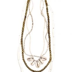 Twine + Twig Cowrie Layer Necklace Set | Gold