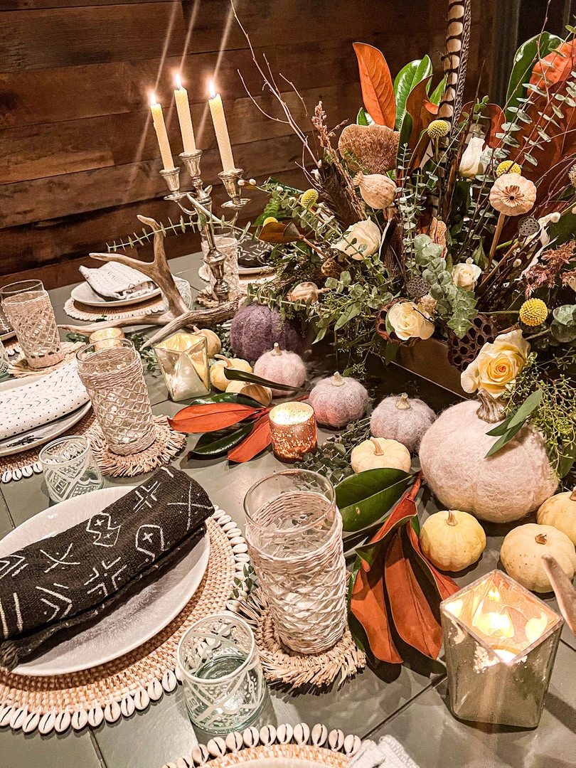 Twine + Twig Straw Grass Coasters With Fringe - White | Set Of 4 4 Twine + Twig Straw Grass Coasters With Fringe - White | Set Of 4